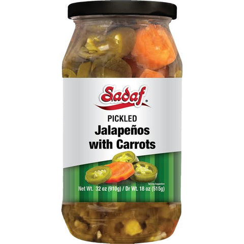 Sadaf Jalapenos With Carrots | Pickled 32 oz - Sadaf.com