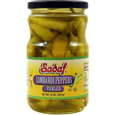 Sadaf Pickled Lombardi Peppers | Mild - 23 oz. - soofercoinc