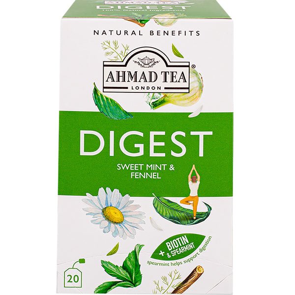 Ahmad Digest - 20 Foil T/B Sweet Mint & Fennel + Biotin & Spearmint - Sadaf.comAhmad43-8003