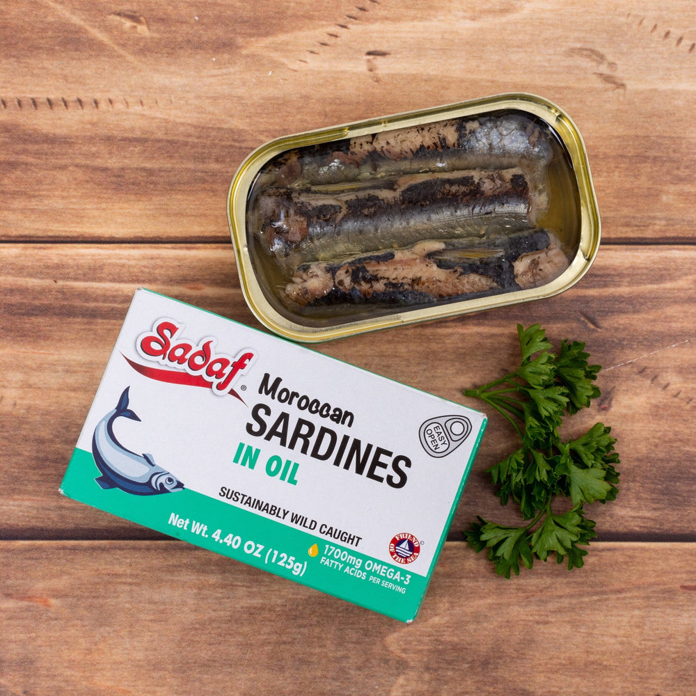 Sadaf Premium Moroccan Sardines | in Oil - 125g - Sadaf.comSadaf30-3430