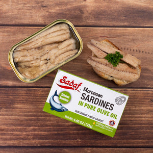Sadaf Premium Moroccan Sardines | Skinless Boneless | Olive Oil - 125g - Sadaf.comSadaf30-3432