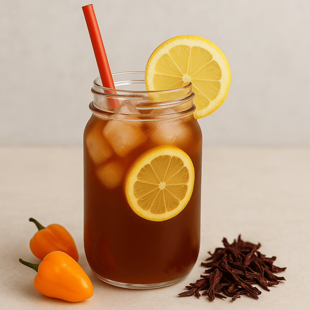 Spicy Hibiscus Habanero Iced Tea Made with Sadaf Organic Hibiscus Tea - Sadaf.com