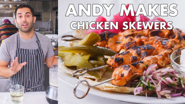Andy Makes Chicken Skewers - Sadaf.com