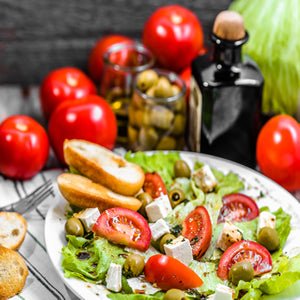 Mediterranean Salad with Balsamic Dressing - Sadaf.com