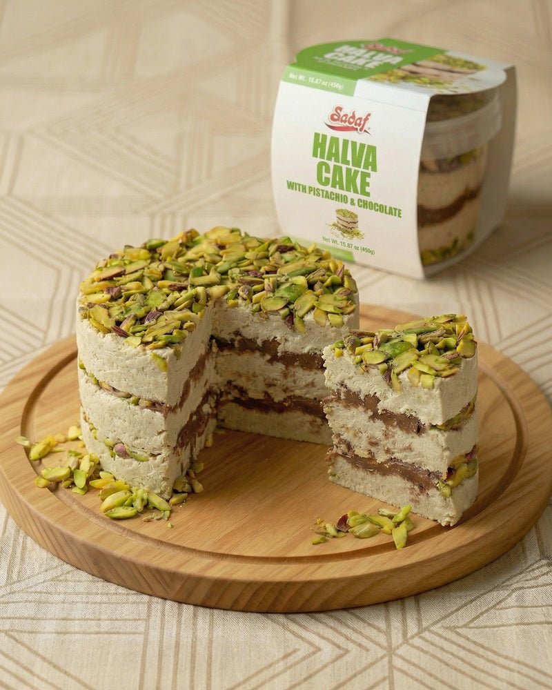 Sadaf's Halva Cakes Remove the Stress of Serving a Beautifully Plated Treat - Sadaf.com