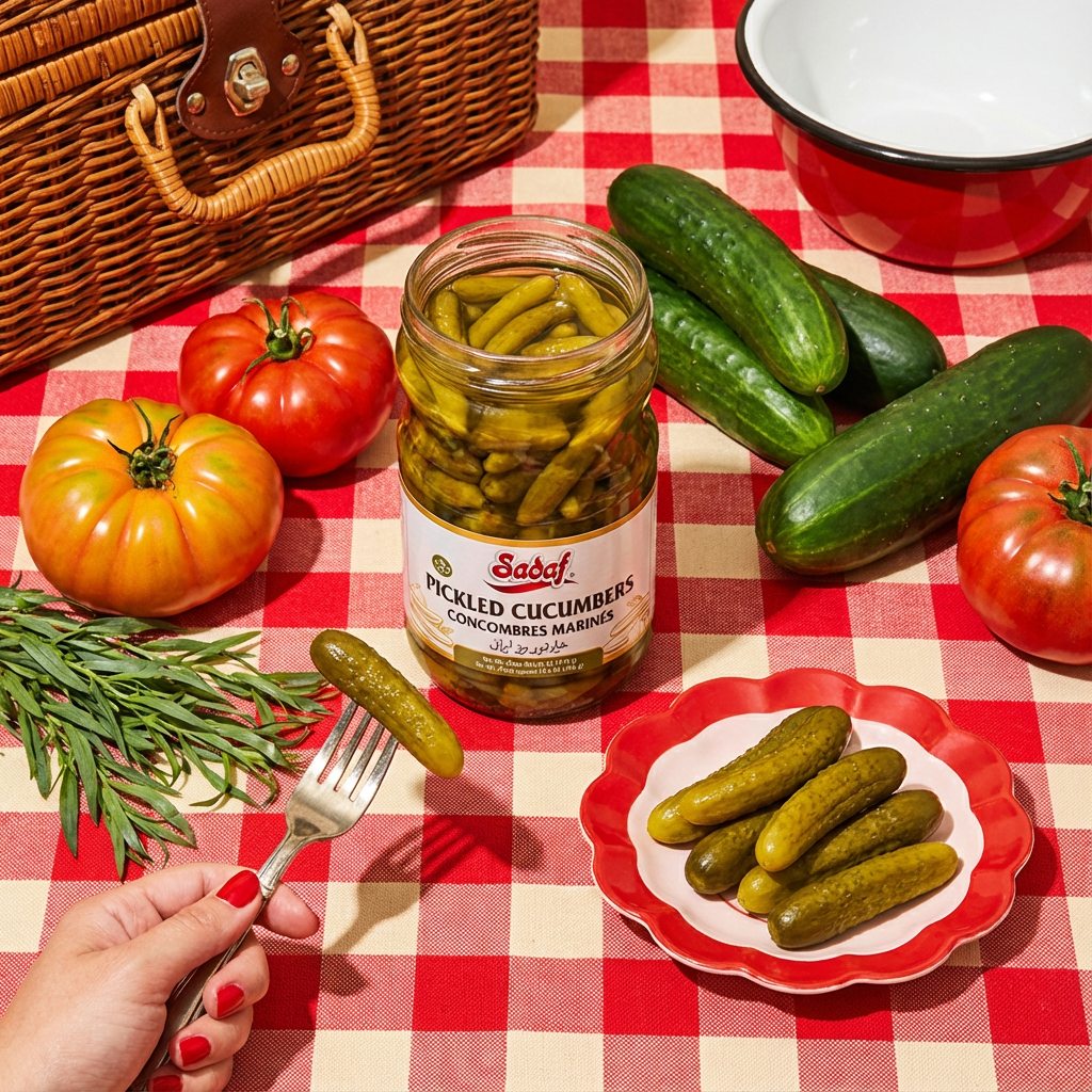 Sadaf Pickled Cucumbers | Tarragon - 24 oz - Sadaf.com