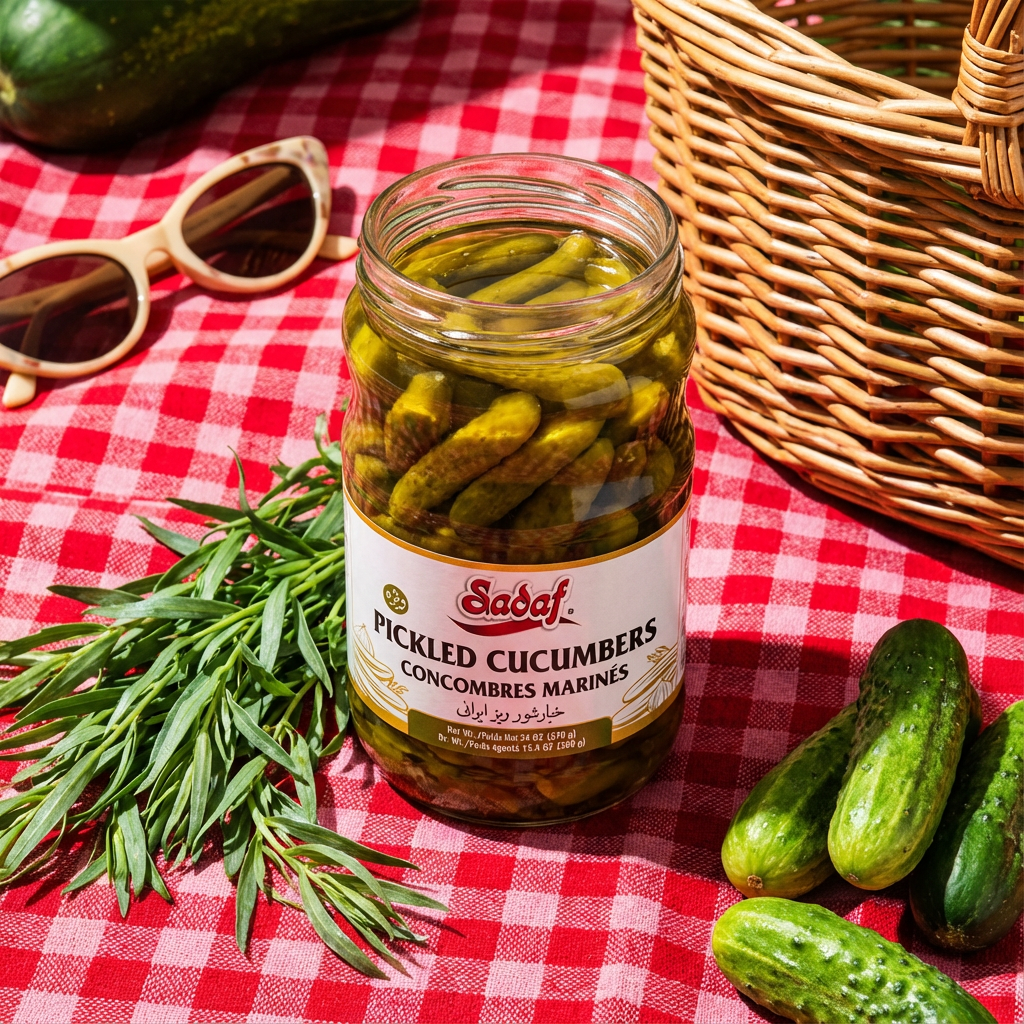 Sadaf Pickled Cucumbers | Tarragon - 24 oz - Sadaf.com