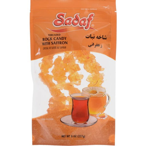 Sadaf Rock Candy with Saffron | On String – 8 oz - Sadaf.com