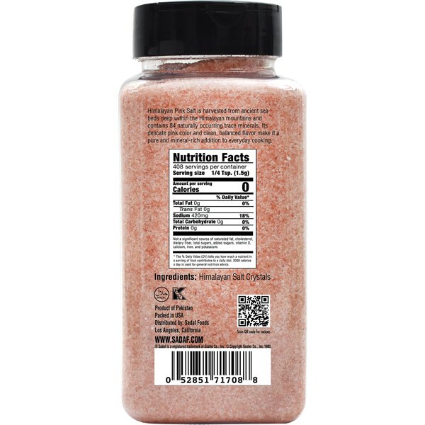 Sadaf Pink Himalayan Sea Salt | Finely Ground - 1.35 lbs - Sadaf.com