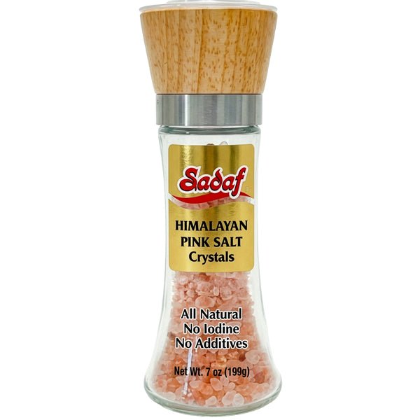 Himalayan Pink Salt Crystals | Adjustable Grinder - 7 oz - Sadaf.com