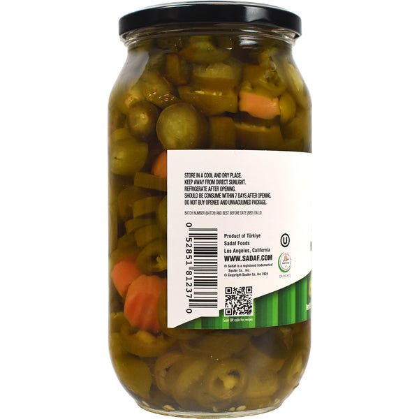 Sadaf Jalapeños With Carrots | Pickled - 32 oz - Sadaf.com
