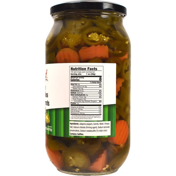Sadaf Jalapeños With Carrots | Pickled - 32 oz - Sadaf.com