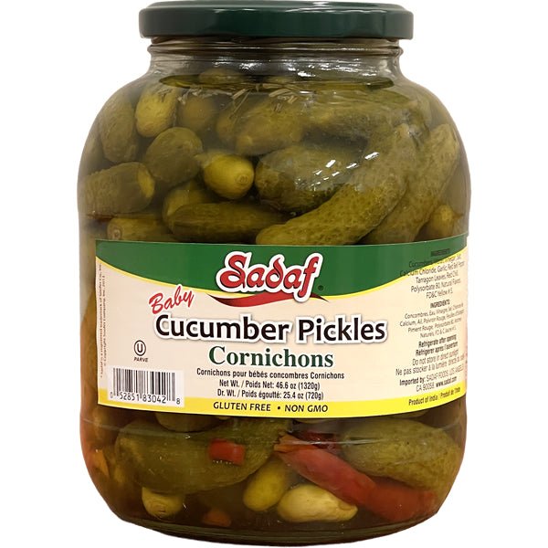 Sadaf Baby Cornichons Fins | Pickles - 46.6 oz. - Sadaf.com
