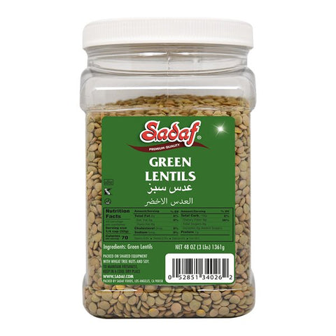 Green Lentils | in Jar - 3 lbs - Sadaf.com