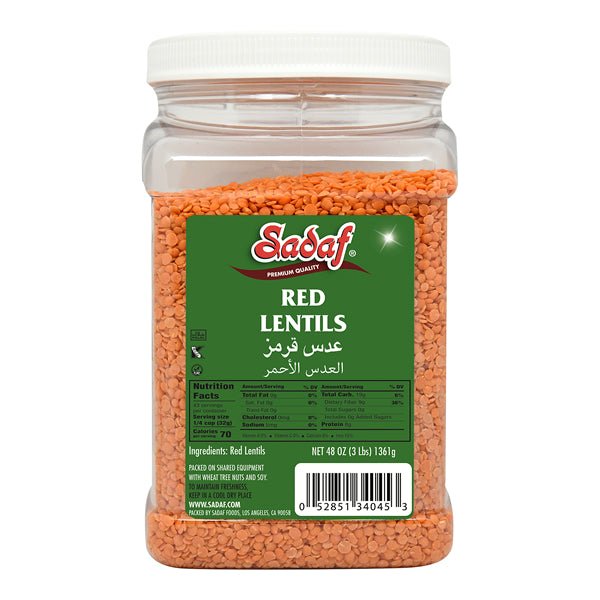 Red Lentils | Imported in Jar - 3 lbs - Sadaf.com