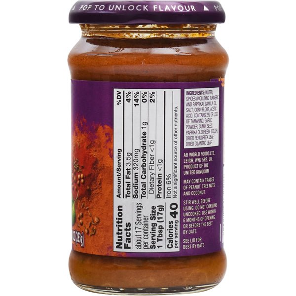 Patak's Tikka Masala Spice Paste | Medium - 10 oz. - Sadaf.com
