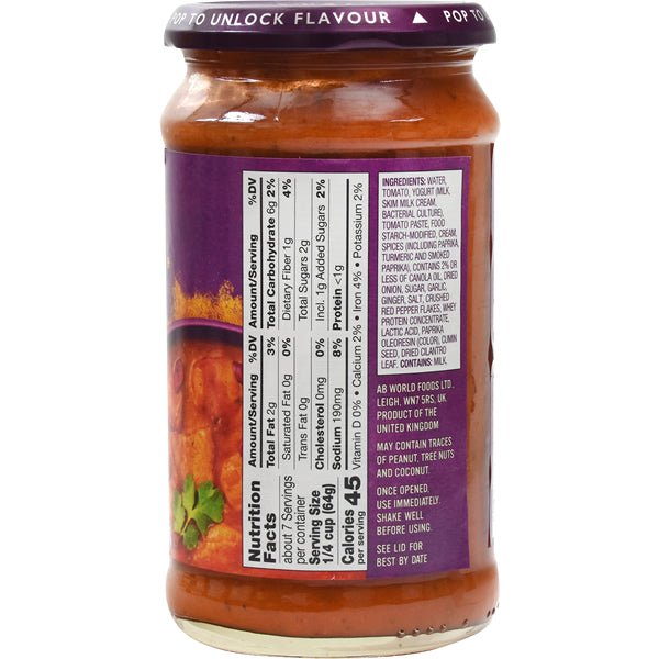 Patak's Tikka Masala Spicy Curry Simmer Sauce | Spicy - 15 oz. - Sadaf.com