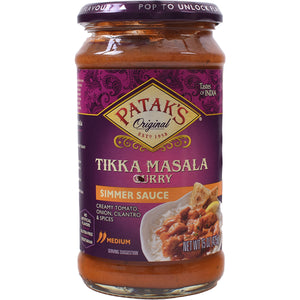 Patak's Tikka Masala Spicy Curry Simmer Sauce | Hot - 15 oz.