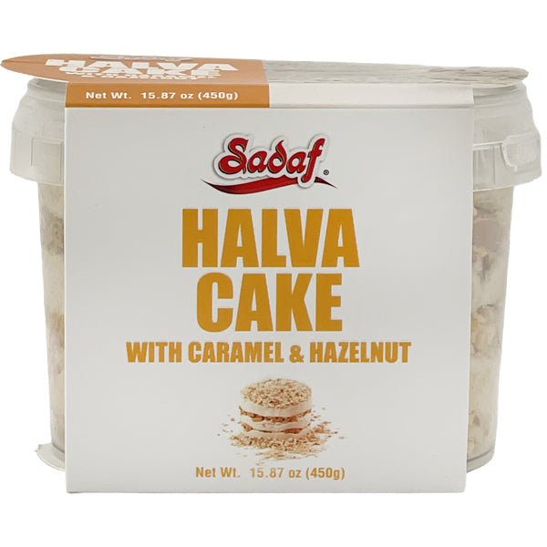 Sadaf Halva Cake | Caramel & Hazelnut - 15.87 oz - Sadaf.com