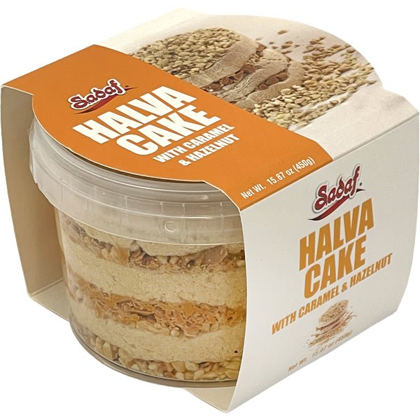 Sadaf Halva Cake | Caramel & Hazelnut - 15.87 oz - Sadaf.com