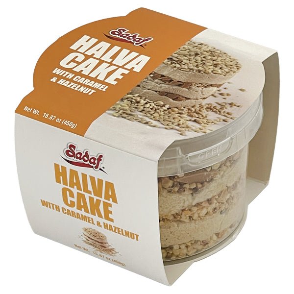 Sadaf Halva Cake | Caramel & Hazelnut - 15.87 oz - Sadaf.com