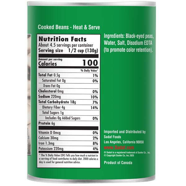 Black Eye Peas | Canned - 20.5 oz. - Sadaf.com
