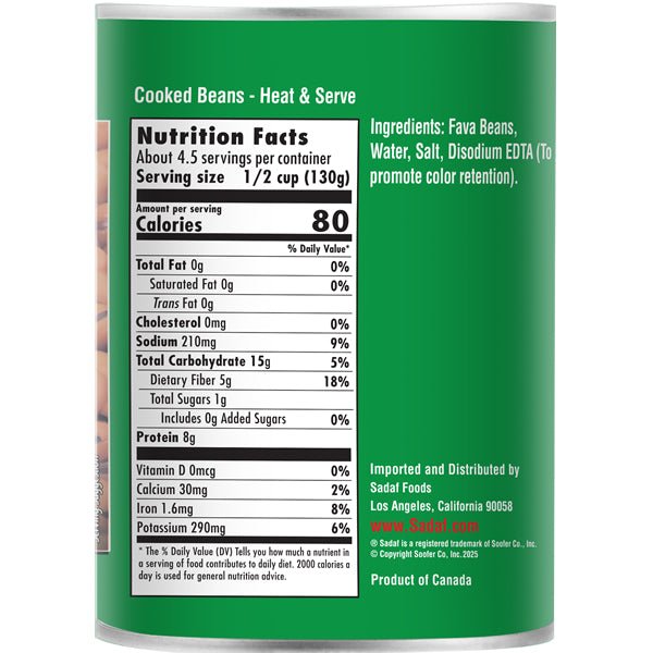 Fava Beans (Foul Mudammas) | Canned - 20.5 oz. - Sadaf.com
