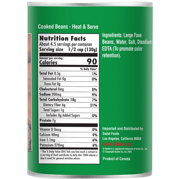 Large Fava Beans | Canned - 20.5 oz. - Sadaf.com