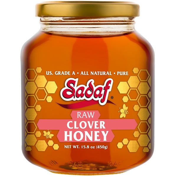 Sadaf Raw Clover Honey 15.8 oz - Sadaf.com