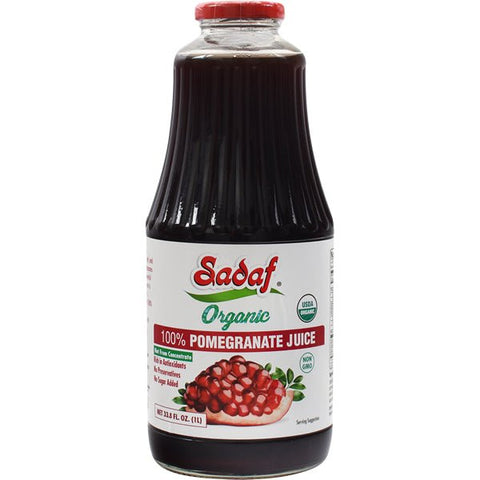 Sadaf Organic 100% Pomegranate Juice | Not from Concentrate - 32 oz - Sadaf.com