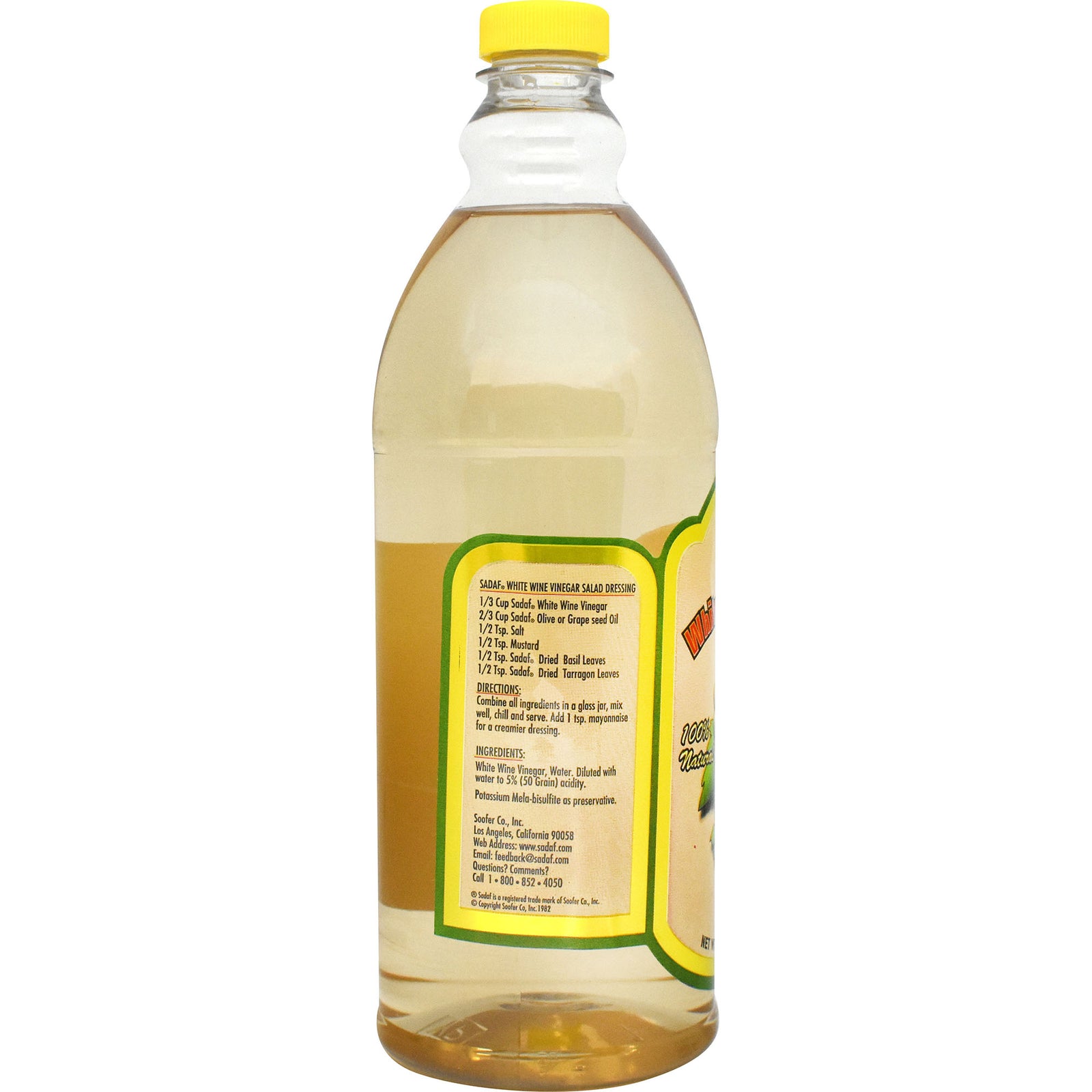 Sadaf White Wine Vinegar | 100% Natural - 32 oz. - Sadaf.com