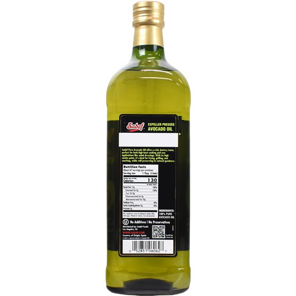 Sadaf 100% Pure Avocado Oil | Single Origin Expeller Pressed 1 L - Sadaf.com