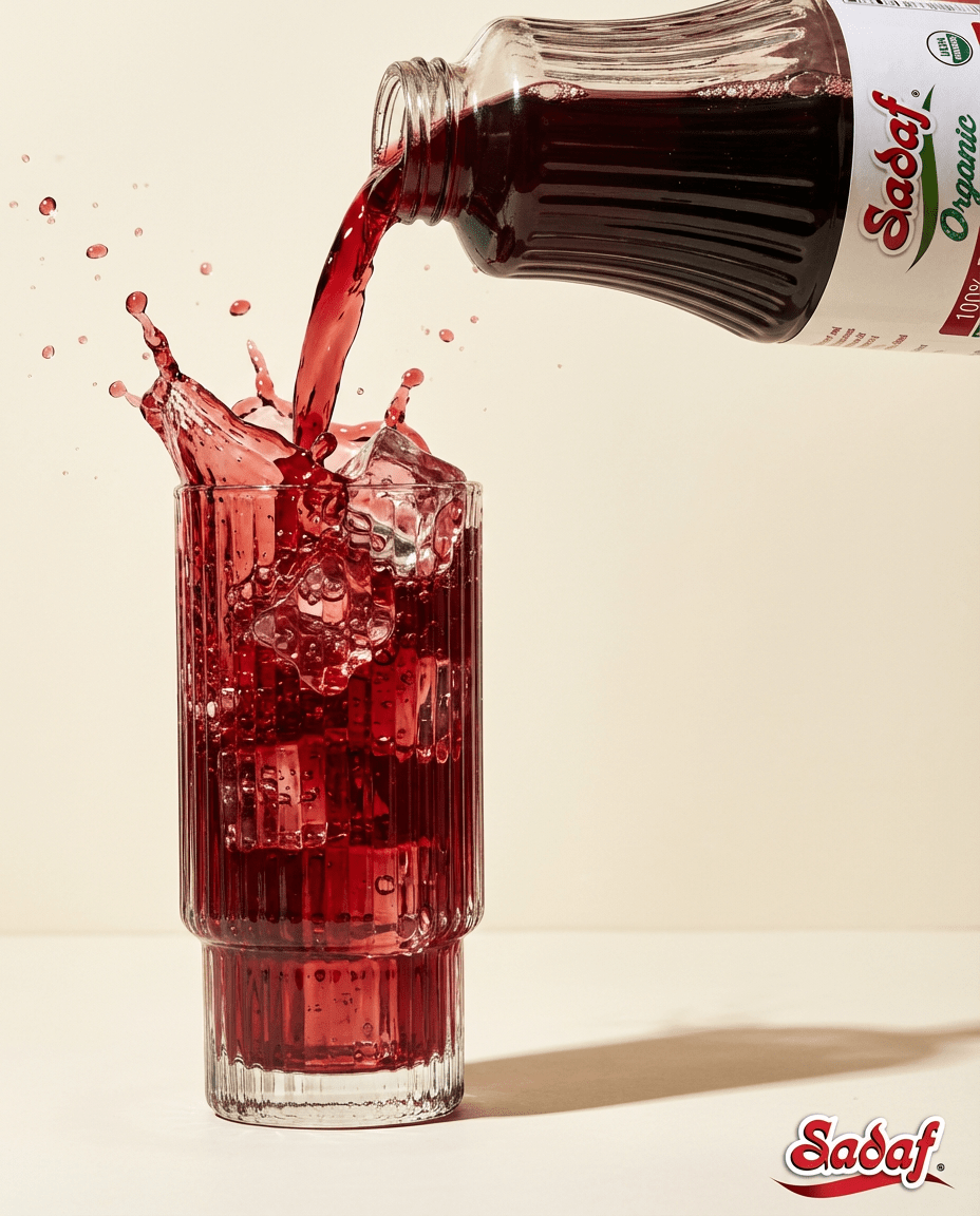 Sadaf Organic 100% Pomegranate Juice | Not from Concentrate - 33.8 oz - Sadaf.com
