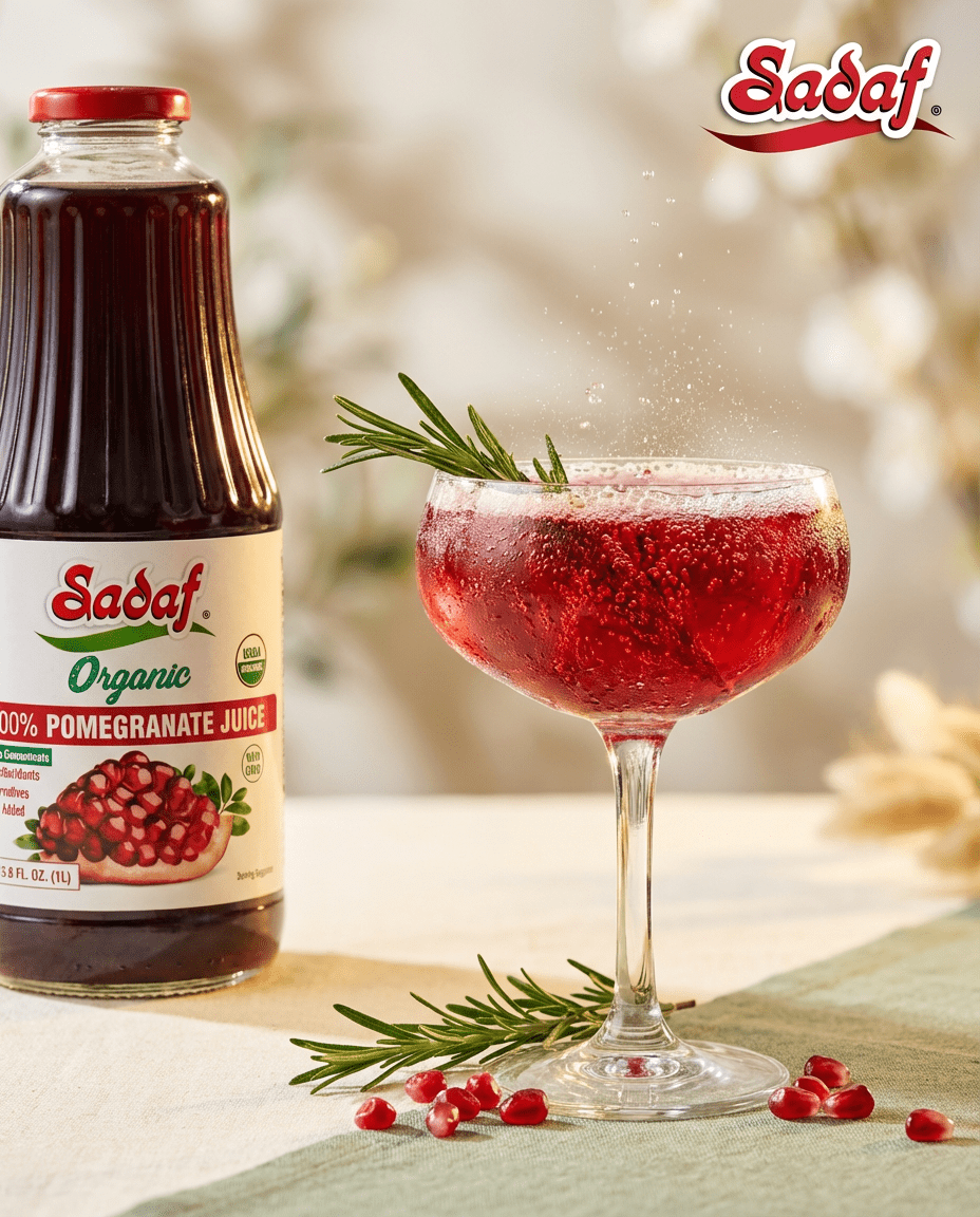 Sadaf Organic 100% Pomegranate Juice | Not from Concentrate - 33.8 oz - Sadaf.com