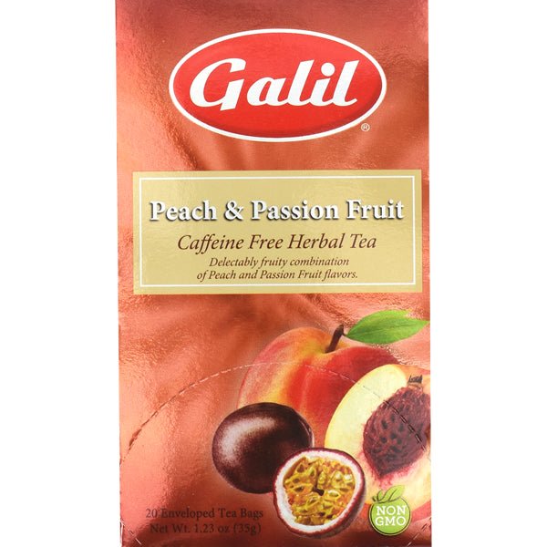 Galil Peach & Passion Fruit | 20 Enveloped Tea Bags - Sadaf.com