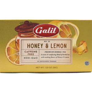 Galil Honey & Lemon Herbal Tea - (Enveloped)  20 Tea Bags