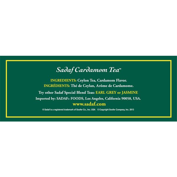 Special Blend Tea with Cardamom | Foil Tea Bag - Sadaf.com