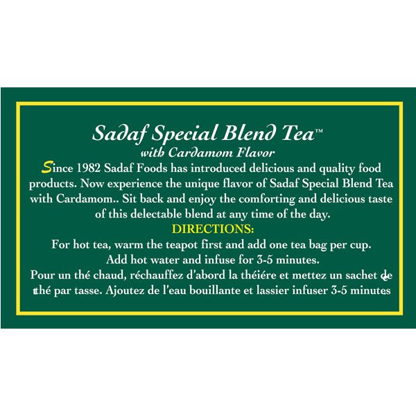 Special Blend Tea with Cardamom | Foil Tea Bag - Sadaf.com