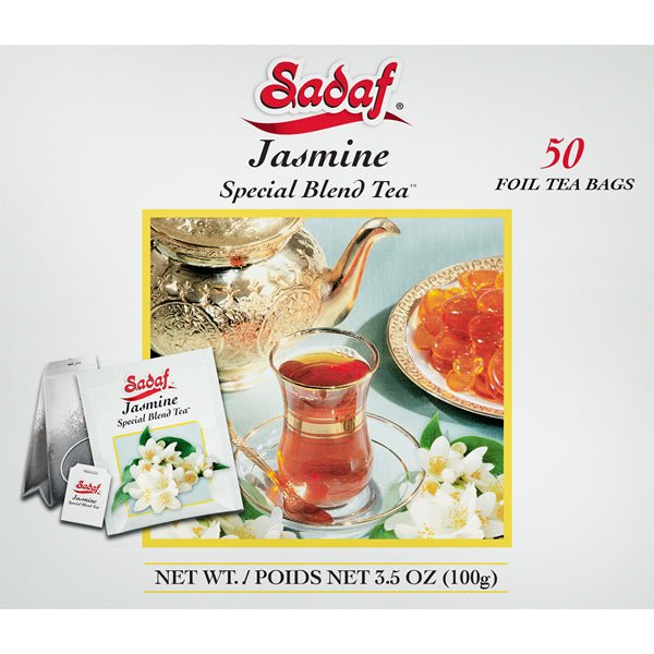 Sadaf Special Blend Tea with Jasmine | Foil Tea Bags - 50 Count