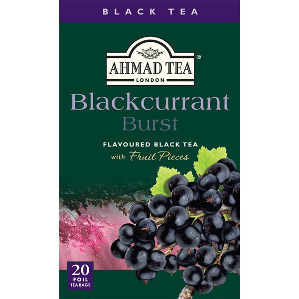 Ahmad Blackcurrant Burst Black Tea | 20 Foil Tea Bags - Sadaf.com