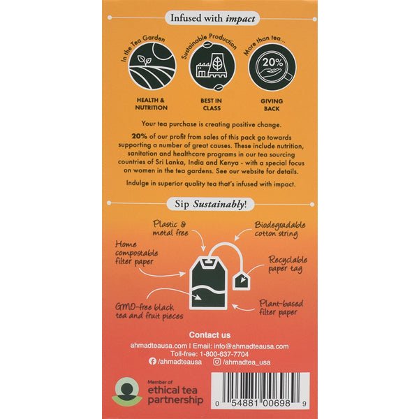 Ahmad Mango Magic Black Tea | 20 Tea Bags - 1.4 oz. - Sadaf.com