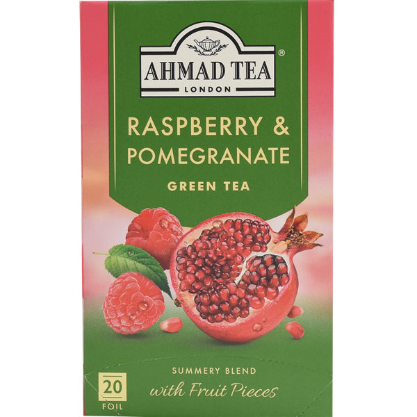 Ahmad Raspberry & Pomegranate Green Tea | 20 Tea Bags