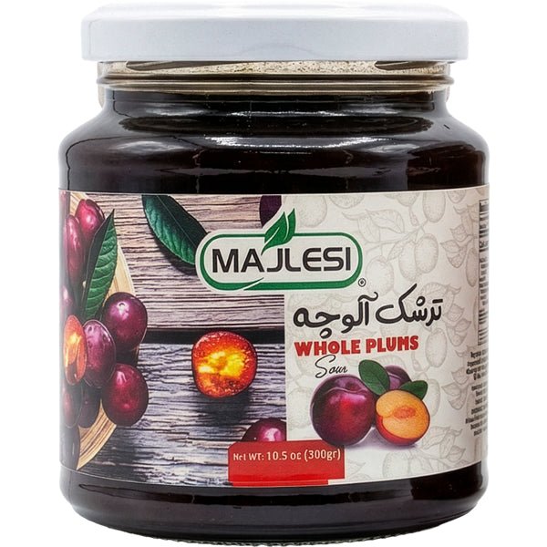 Majlesi Whole Plums Sour | Torshak Aloocheh 10.5 oz - Sadaf.com
