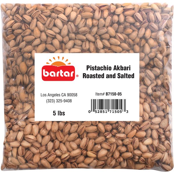 Bartar Pistachio Akbari | Roasted Salted - 5 lbs - Sadaf.com