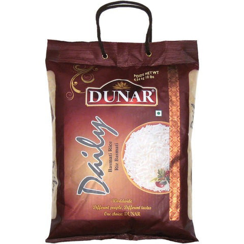 Dunar Daily Basmati Rice - 10 lbs - soofercoinc