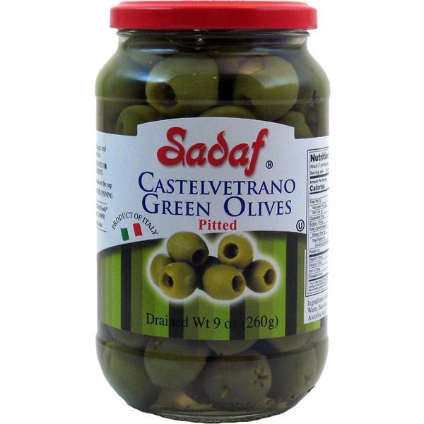 Sadaf Castelvetrano Green Olives Pitted 9 oz. - Sadaf.com