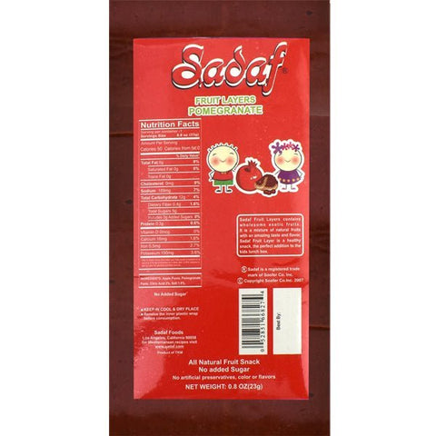 Sadaf Fruit Layers (Lavashak) | Pomegranate - 23g - soofercoinc