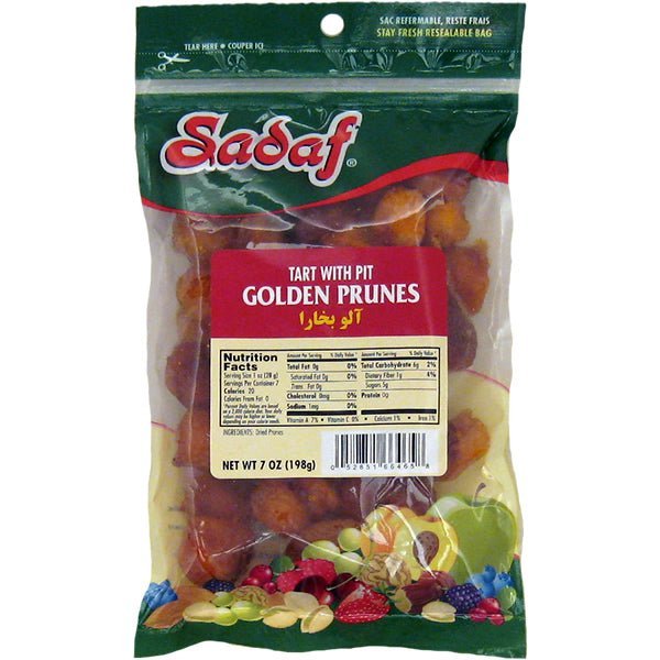 Buy Sadaf Golden Prunes - Tart with Pit 7 oz. - Sadaf.com