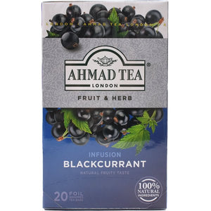 Ahmad Blackcurrant Infusion 20 Foil Tea Bags 1.4 oz. - Sadaf.comAhmad43-7940