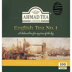 Ahmad English Tea No. 1 100 Tea Bags (Enveloped) - Sadaf.comAhmad44-7906